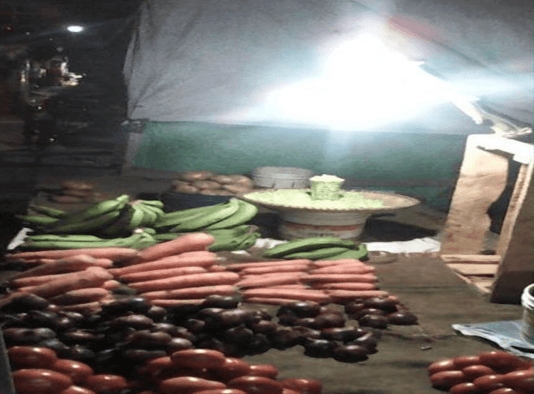 Shop owner gets light for first time.