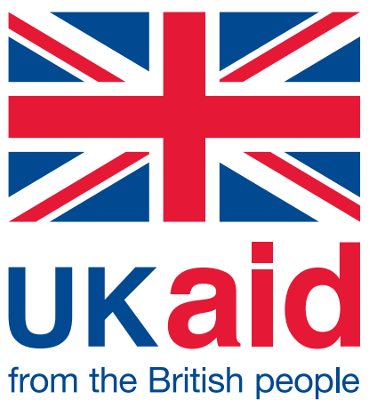 UK aid logo with Union Jack and tagline from the British people